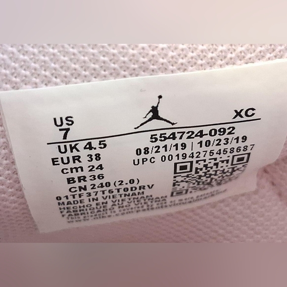 Jordan 1 Mid Digital Pink Women’s Sneakers Size 7 Pre-owned Good Condition - Picture 4 of 11